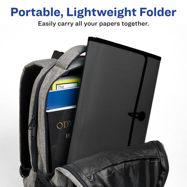 Avery Expanding File Folder Organizer, 7-Pocket Accordion File Organizer, Black, Holds 425 Letter/A4-Size Sheets (73550) 7 Pockets